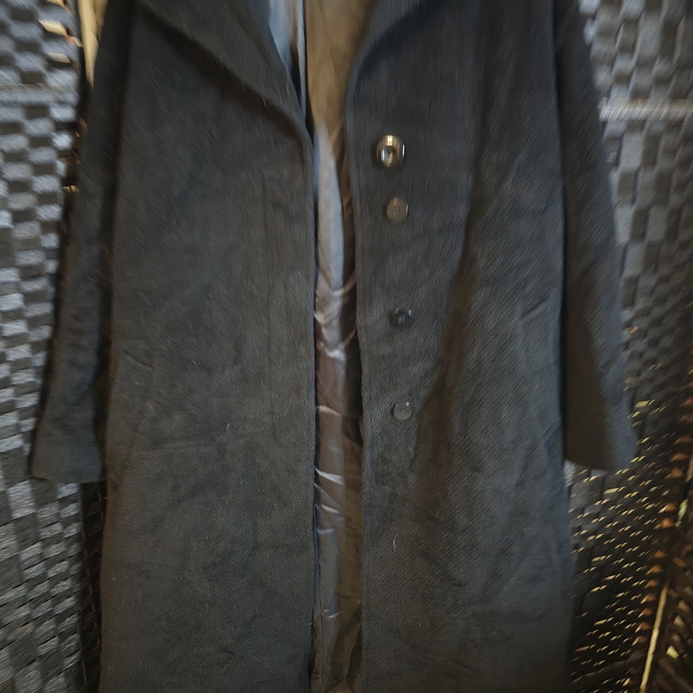 Jones New York Womens Black Trench Coat
